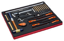 Fit&Go Set measuring tool + percussion instrument + adjustable wrenches in the base, 24 items