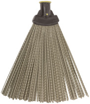 Plastic broom No. 2, fan-shaped 240x340 mm (seat diameter 25 mm)