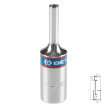 Головка торцевая TORX Е-стандарт 3/8", E4, L = 63 мм KING TONY 327504M