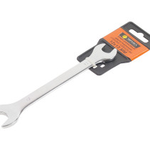 Ключ рожковый 12х13мм ER-32123 (Chrome vanadium) на держателе сатинированный ЭВРИКА 1/20