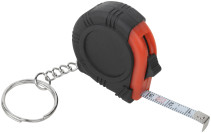 Tape measure keychain, rubberized case 1 m x 6 mm