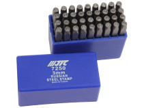 The stamps are letter Cyrillic letters of 3mm (HRC 60+-2 degrees. DIN 1451) JTC