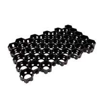 Lawn grating for garden paths and parking, black