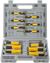 "Start" screwdrivers and CrV bits, set of 27 pcs., plastic case