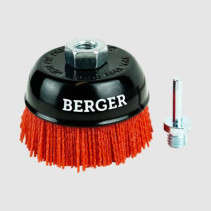 Bowl-shaped cord brush (abrasive nylon 1.2 mm, P80, diameter 100 mm, nut M14 + shank 6 mm) BERGER BG1747