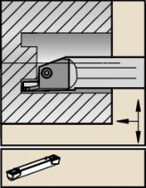 Расточная оправка A4™ для внутренних канавок A16RA4SAR2S12M017021
