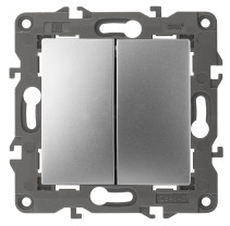 Switch ERA Elegance 14-1112-03 Cross Double 10AH-250V Aluminum