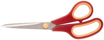 Household stainless steel scissors, rubberized handles, blade thickness 2.0 mm, 215 mm