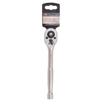 Трещотка 3/8" 24-зубца 200мм с металлической гладкой рукояткой