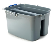 ACG Window cleaning bucket 2 sections of 10 liters each, double, grey, without wheels 1025350