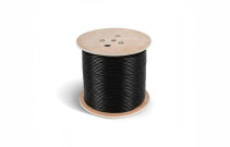 Кабель витая пара FTP4CAT5E 24AWG Cu Ripo (outdoor) с одножильным тросом, черный, (305м)