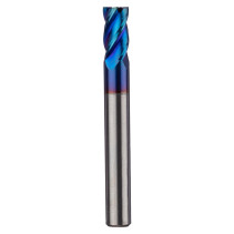 End milling cutter plosk TV/spl 4Z No.158 4/4*14*50 HRC65 Nano Blue without chamfer Profiled