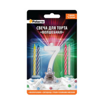 Candles for the Magic number cake, number 7, LED, PATERRA