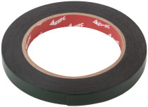 Лента монтажная клейкая на вспененной основе, черная 12 мм х 5 м