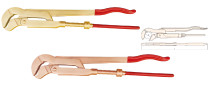 Swedish S-shaped pipe wrench No. 2 intrinsically safe alloy AlCu 128A-1002, HORTZ