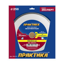 Diamond disc non-segmented PRACTICE "Expert-porcelain stoneware" 250 x 25.4 mm (034-311)