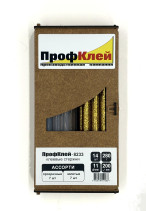 Клеевые стержни ПрофКлей-8233 ассорти (прозрачные - золото), 11х200 мм, 14 шт, 280 г