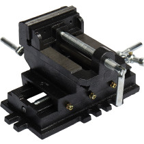 Тиски станочные ER-191100 с винтовыми механизмами для регулировки направления "вперед-назад", "лево-право" 4"-100мм чугунные ЭВРИКА /1 NEW