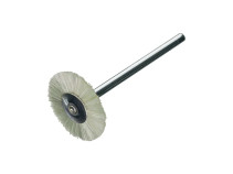 Cylindrical corrugated brush, D22 mm, 3 mm shank, black plastic pile