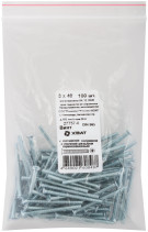 Винт с потайной головкой с полной резьбой оцинкованный DIN 965 3х40 (фасовка 100 шт)