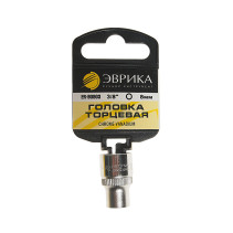 Головка торцевая 8мм 3/8" 6-гранная L=30мм (с держателем) ЭВРИКА ER-90903H 1/560