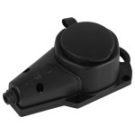 ERA KX-1e-B-IP44 rubber pad with earthing 1 socket 16A IP44 black