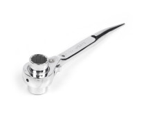 Ключ коликовый торцевой трещоточный 22х24 хром HORTZ