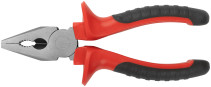Optima combination pliers, two-tone rubberized handles, 165 mm polished steel