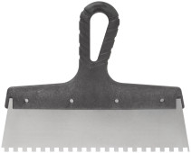 Stainless steel serrated facade spatula 250 mm / tooth 6 mm