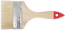 Кисть флейцевая "Оптима", натур. cветлая щетина, деревянная ручка 4" (100 мм)