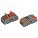 ERA terminal NO-225-395 pass-through 222-2413 with 3-pole levers 0.08-2.5/4 mm2 pack of 15 pieces