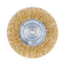 Щетка 841 диск., гофр. ЛАТУНЬ для дрелей хв 6 мм D38 мм BS 0,3 уп. 1/150/450
