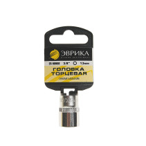 Головка торцевая 13мм 3/8" 6-гранная L=30мм (с держателем) ЭВРИКА ER-90908H 1/360