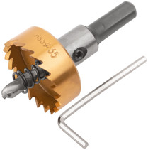 Metal ring crown, HSS steel, titanium coating 35 mm