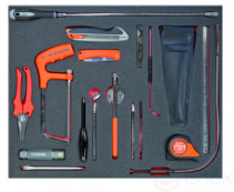 Fit&Go Set of combination keys + knife + adjustable wrench in the base, 28 items