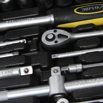 Набор инструмента ER-80082 1/4"&1/2"DR 6-гранный 82 предмета ЭВРИКА 1/3