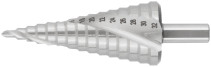 HSS step drill for metal, spiral profile, 15 steps, 4-32 mm