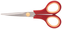 Household stainless steel scissors, rubberized handles, blade thickness 1.4 mm, 135 mm