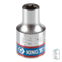 Головка торцевая TORX Е-стандарт 3/8", E8, L = 28 мм KING TONY 337508M