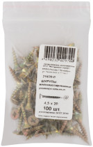 Yellow-massaged universal screws 4.5 x 20 (packing 100 pcs)