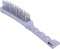 Metal 4-row brush with plastic handle (Avtodor) 44014