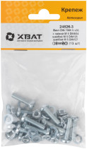 Комплект винт DIN7985 5х20, с гайкой М5 DIN934, шайбой М 5 DIN125, шайбой М 5 DIN127 (фасовка 13шт.)