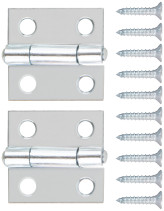 Universal hinges, set of 2 pcs., zinc 25 x 24 mm