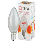 Incandescent lamp ERA B-60-E14-230-FR 60W 230V candle matte color box E14
