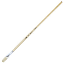 Brush artistic bristles Gamma "Studio", flat, elongated pile No. 6, long handle