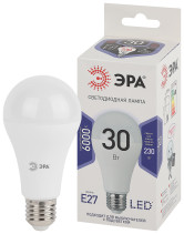 Лампа светодиодная ЭРА STD LED A65-30W-860-E27 30Вт груша холодный дневной свет Е27