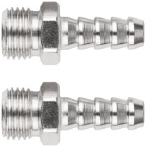 Herringbone connector adapters 8 mm - 1/4" external thread, 2 pcs.