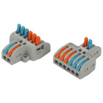 ERA terminal NO-225-407 pass-through branching 222-4126 with levers of 2/6 poles 0.08-2.5/4 mm2 pack of 15 pieces