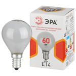 Incandescent lamp ERA P-60-E14-230-FR 60W 230V ball matte color box E14
