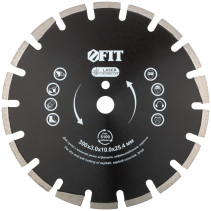 Диск отрезной алмазный cегментный (сухая и влажная резка), для асфальта, асфальтобетона, кирпича 300х3,0х10х25,4 мм